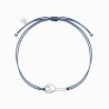 Origami Giraffe Silver Linen Bracelet