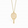 Life Tennis Racket Golden Necklace