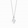 Life Treble Clef Silver Necklace