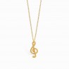 Life Treble Clef Golden Necklace