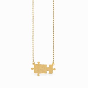 Life Puzzle Golden Necklace