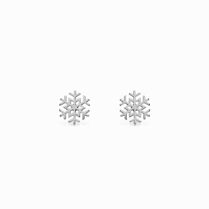 Mini Coquine Snowflake Silver Earrings