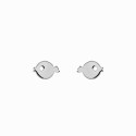 Mini Coquine Puffer Fish Silver Earrings