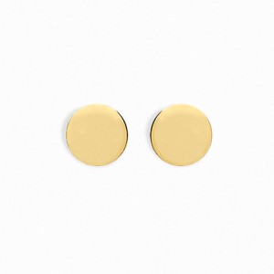 Back to Basics Big Circle Golden Silver Earrings