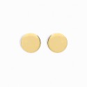 Back to Basics Big Circle Golden Silver Earrings