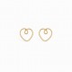 Love Heart Wire Golden Earrings