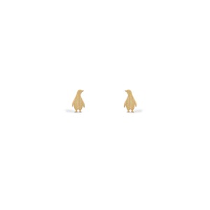 Nature Penguin Golden Earrings