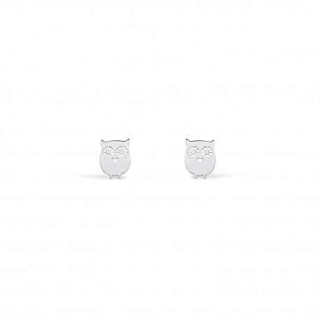 Nature Owl Silver Earrings