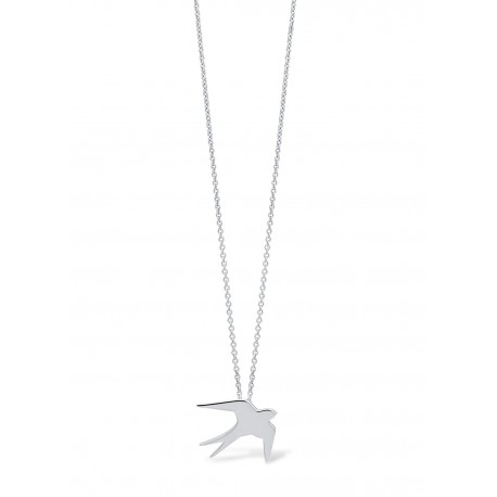 Nature Swallow Silver Necklace
