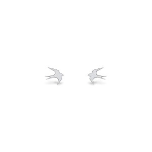 Nature Swallow Silver Earrings