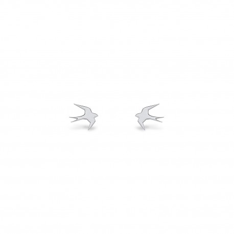 Nature Swallow Silver Earrings