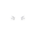 Nature Swallow Silver Earrings