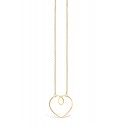 Love Heart Wire Golden Necklace