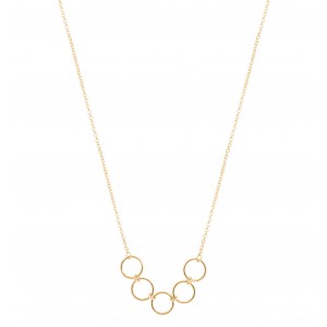 Back to Basics 5 Rings Golden Necklace