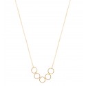 Back to Basics 5 Rings Golden Necklace