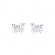 Nature Crab  Silver Earrings