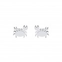 Mini Coquine Crab  Silver Earrings