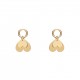 Love 2 Overlapping Hearts Golden Earrings