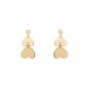 Love 2  Hearts Golden Earrings