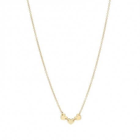Love 3 Mini Hearts Golden Necklace