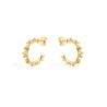 Boho Flowers Ring Golden Earrings