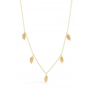 Boho 5 Leafs Golden Necklace