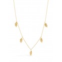 Boho 5 Leafs Golden Necklace