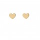 Love 2  Hearts Golden Earrings