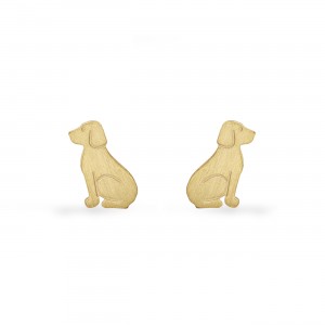 Nature Dog  Silver Earrings