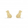 Nature Dog  Silver Earrings