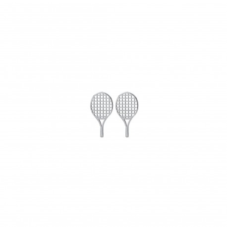 Life Tennis Racket Silver Necklace