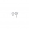 Life Tennis Racket Silver Necklace