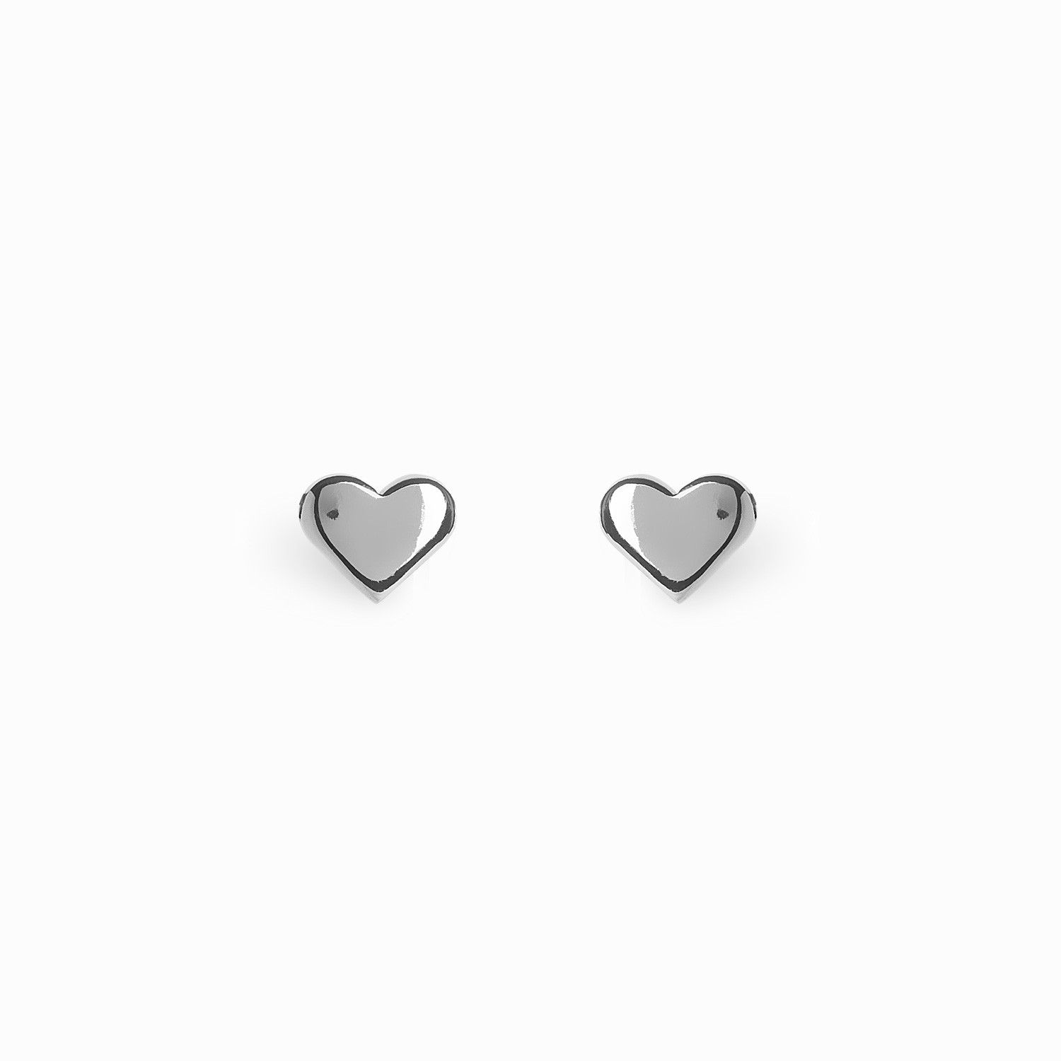 love heart silver earrings