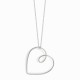 Love Heart Wire Silver Necklace