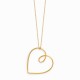 Love Heart Wire Golden Necklace