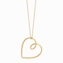 Love Heart Wire Golden Necklace