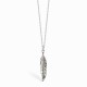 Boho Feather Silver Necklace