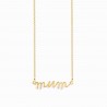 Mum Handwritten Golden Necklace