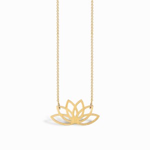 Boho Lotus Golden Necklace