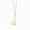 Origami Giraffe Golden Necklace