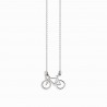 Life Bike Silver Necklace