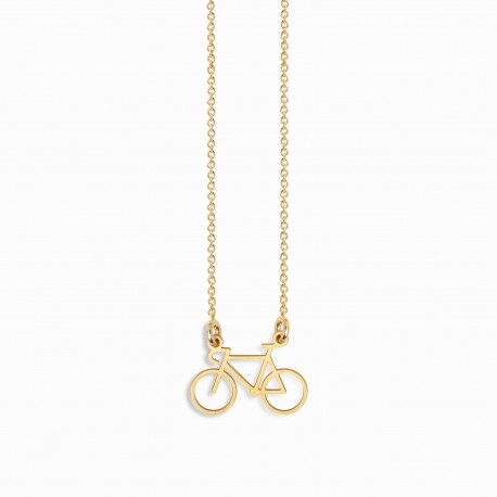 Colar Life Bicicleta Dourado