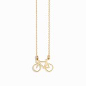 Colar Life Bicicleta Dourado