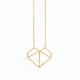 Love Origami Heart Golden Necklace