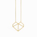 Love Origami Heart Golden Necklace