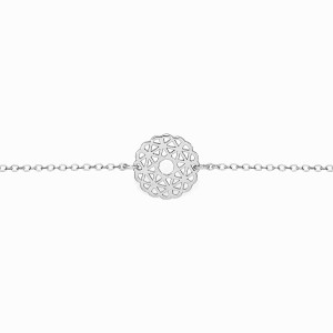 Boho Rosacea Silver Bracelet