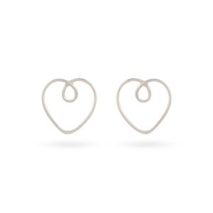 LOVE HEART WIRE EARRINGS