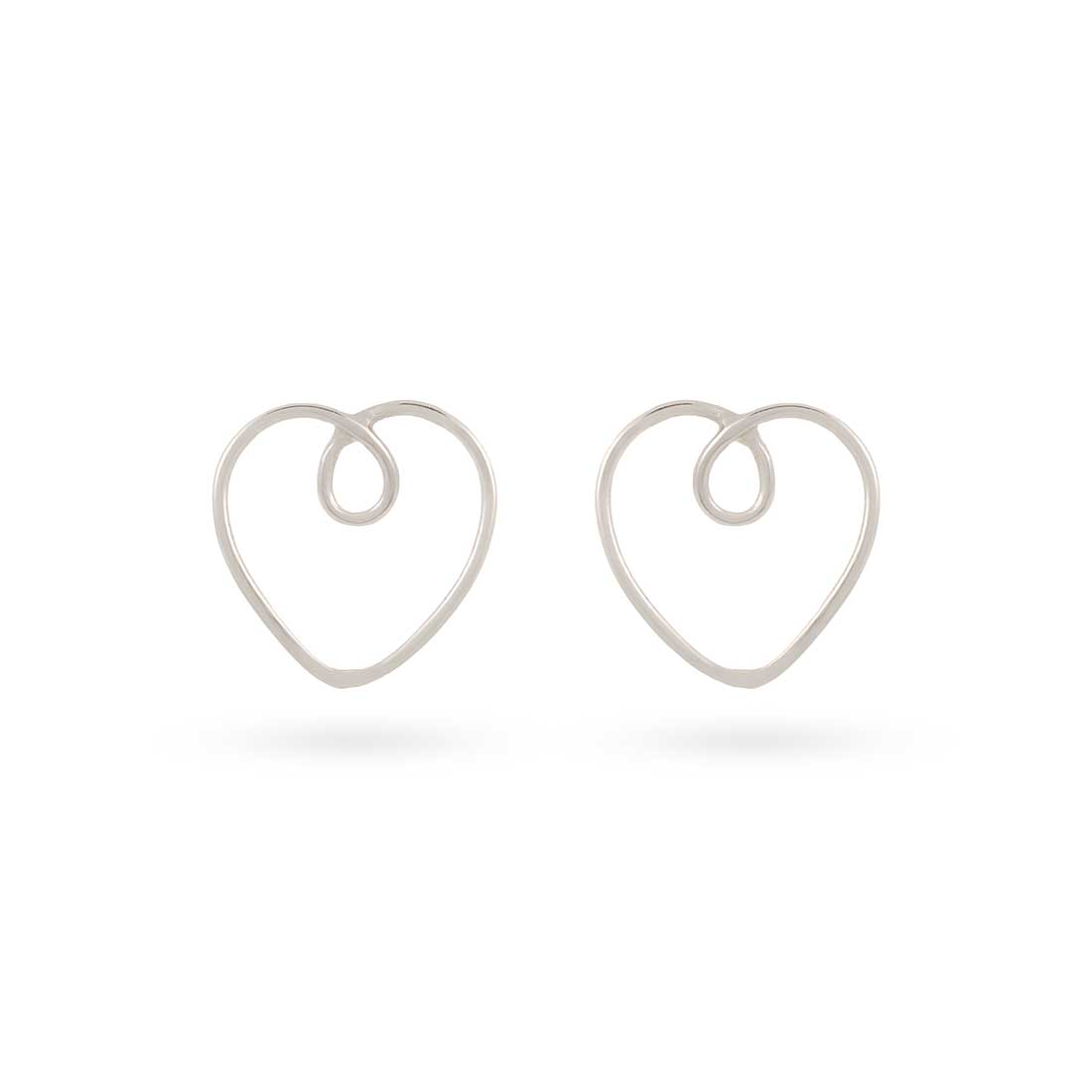 LOVE HEART WIRE EARRINGS