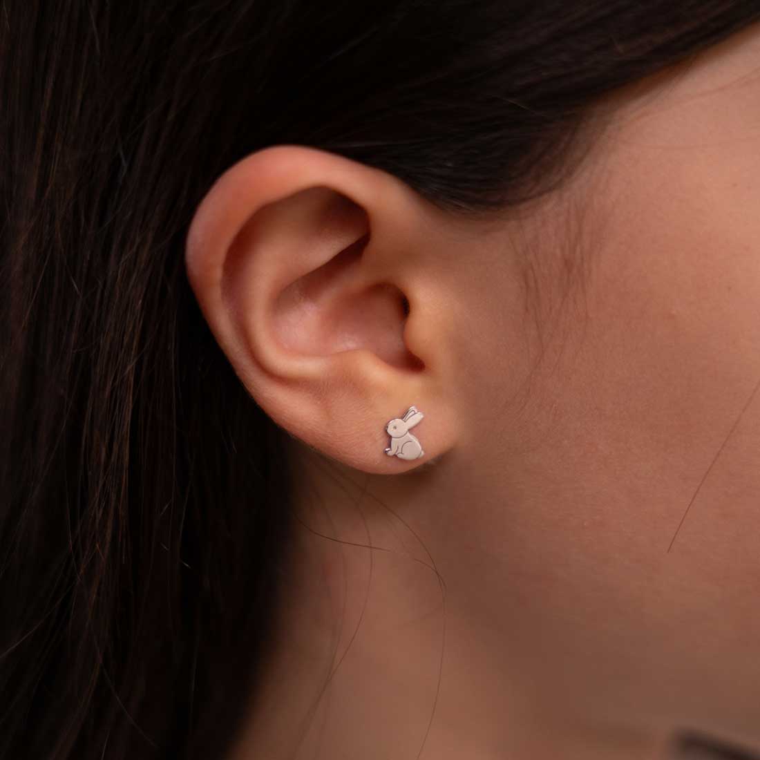 MINI COQUINE RABBIT AND CARROT EARRINGS