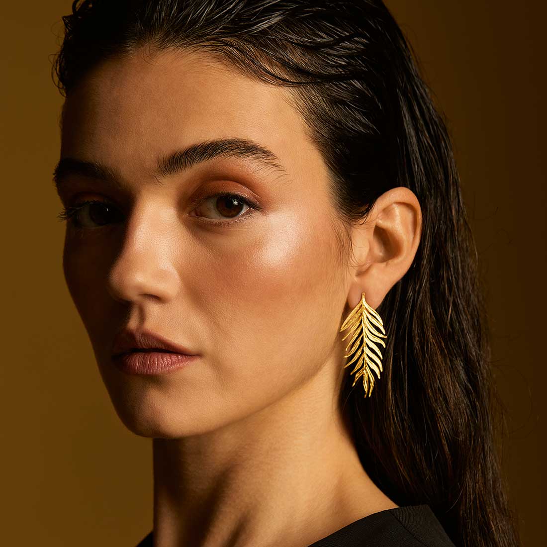 BOHO LONG LEAF EARRINGS